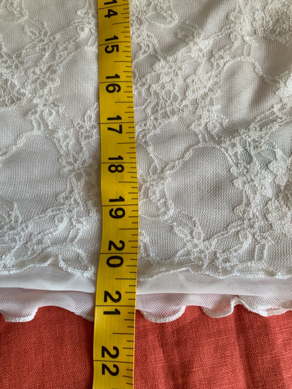 No Boundaries White Sheer Lace Camisole XL Bridal Feminine - Picture 7 of 7